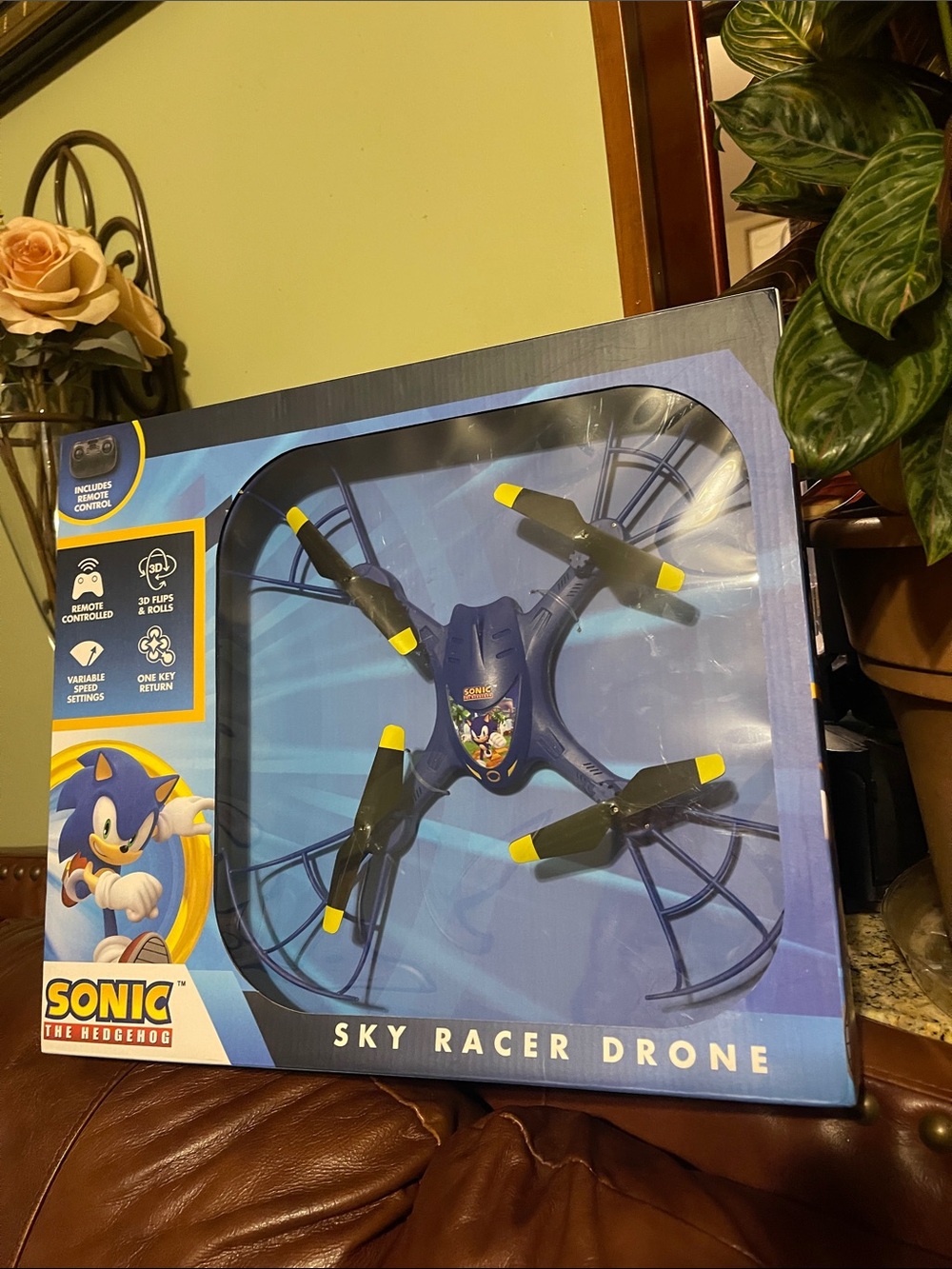 Sonic Sky Racer Drone - Blue with Yellow Accents